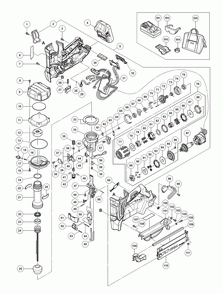 Page 1 Diagram and Parts List for NT1865DM  Hitachi Nailer