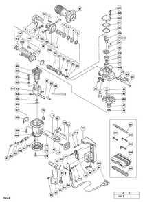Page 1 Diagram and Parts List for H41  Hitachi Hammer Drill