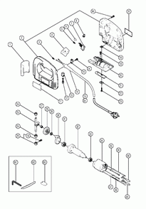 Page 1 Diagram and Parts List for FCJ55  Hitachi Saw