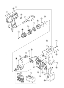 Page 1 Diagram and Parts List for FDS9DV  Hitachi Drill
