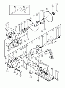 Page 1 Diagram and Parts List for C6U  Hitachi Saw