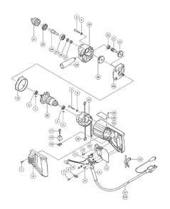 Page 1 Diagram and Parts List for NU-DH4  Hitachi Drill Press