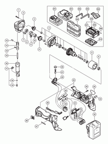 Page 1 Diagram and Parts List for CN18DSL  Hitachi Nibbler & Shears