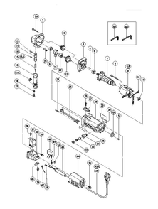Page 1 Diagram and Parts List for CN16E4  Hitachi Nibbler & Shears