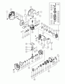 Page 1 Diagram and Parts List for CG24EASPSL  Hitachi Trimmer