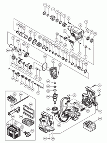 Page 1 Diagram and Parts List for DH18DBL  Hitachi Hammer Drill
