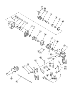 Page 1 Diagram and Parts List for DU-10  Hitachi Drill Press