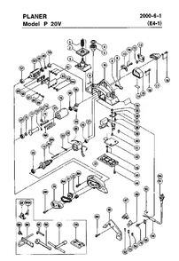 Page 1 Diagram and Parts List for P20V  Hitachi Planer Jointer