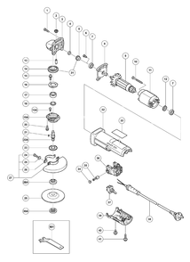 Page 1 Diagram and Parts List for G10SF2  Hitachi Grinder