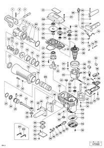 Page 1 Diagram and Parts List for H70SD  Hitachi Hammer Drill