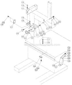 Page B Diagram and Parts List for B-1000  Hitachi Band Saw