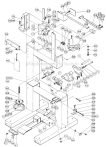 Page C Diagram and Parts List for B-1000  Hitachi Band Saw