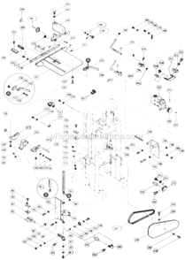 Page C Diagram and Parts List for B-600A  Hitachi Band Saw