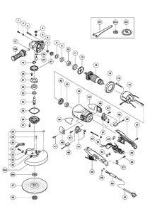 Page 1 Diagram and Parts List for G23MRUA  Hitachi Grinder