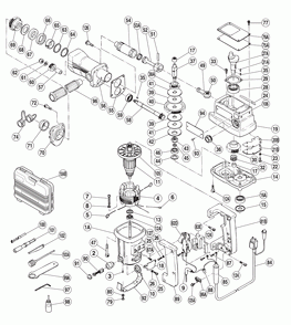 Page 1 Diagram and Parts List for PR25B  Hitachi Hammer Drill