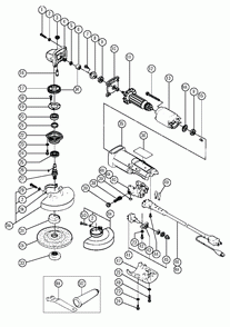Page 1 Diagram and Parts List for G13S1  Hitachi Grinder