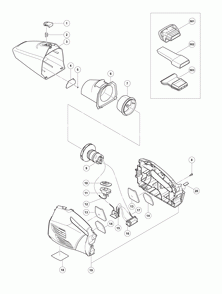 Page 1 Diagram and Parts List for R18DSLP4  Hitachi Leaf Blower / Vacuum
