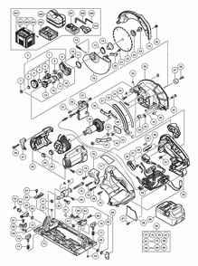 Page 1 Diagram and Parts List for C18DBAL  Hitachi Saw