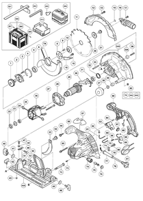 Page 1 Diagram and Parts List for C7BU2  Hitachi Saw