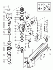 Page 1 Diagram and Parts List for NR83AA5  Hitachi Nailer