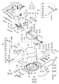 Page A Diagram and Parts List for C10FCH  Hitachi Miter Saw