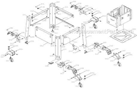 Page B Diagram and Parts List for C10FL  Hitachi Table Saw