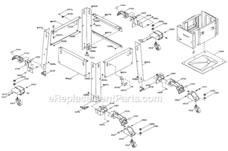 Page C Diagram and Parts List for C10FL  Hitachi Table Saw