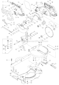 Page A Diagram and Parts List for C10FM  Hitachi Miter Saw