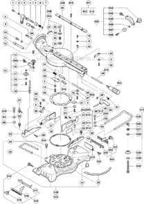 Page A Diagram and Parts List for C10FSB  Hitachi Miter Saw
