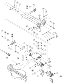 Page B Diagram and Parts List for C10FSB  Hitachi Miter Saw
