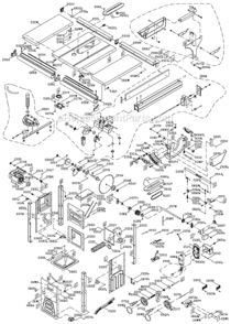 Page A Diagram and Parts List for C10LA  Hitachi Table Saw