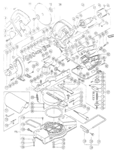 Page A Diagram and Parts List for C12FA  Hitachi Miter Saw
