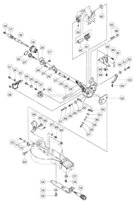 Page A Diagram and Parts List for C12LC  Hitachi Miter Saw