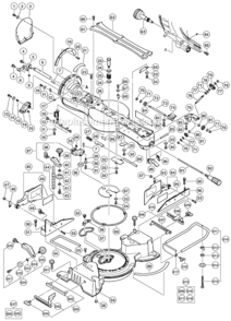 Page A Diagram and Parts List for C12LSH  Hitachi Miter Saw