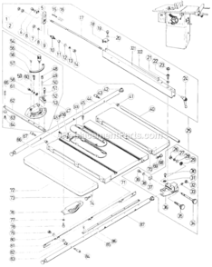 Page A Diagram and Parts List for C12Y  Hitachi Table Saw