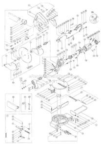 Page A Diagram and Parts List for C15FA  Hitachi Miter Saw