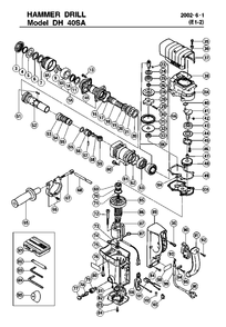 Page 1 Diagram and Parts List for DH40SA  Hitachi Hammer Drill