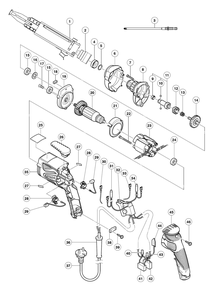 Part Location Diagram of 323-561 Hitachi Cord (Length 7.5m)
