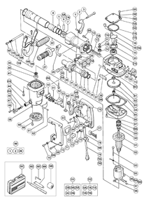 Part Location Diagram of 986966 Metabo HPT SERVICE KIT H55SC