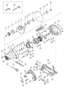Page 1 Diagram and Parts List for C6SS  Hitachi Saw