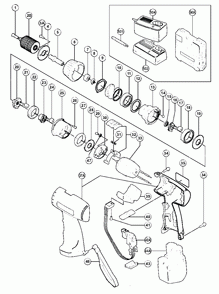 Page 1 Diagram and Parts List for DS10DV  Hitachi Drill Press