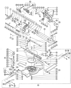 Page A Diagram and Parts List for C8FB  Hitachi Miter Saw