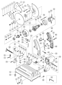 Part Location Diagram of 987410 Metabo HPT MACHINE SCREW (W/SP. WASHER) M