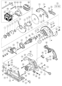 Page 1 Diagram and Parts List for C6U2  Hitachi Saw