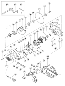 Page 1 Diagram and Parts List for C6SF  Hitachi Saw