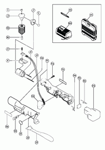 Part Location Diagram of 308-310 Hitachi Terminal (B)