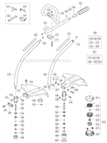 Page C Diagram and Parts List for CG22EABSLP  Hitachi Trimmer