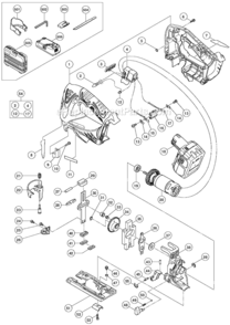 Page A Diagram and Parts List for CJ18DL  Hitachi Jig Saw