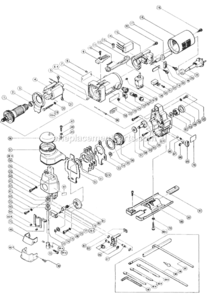 Page A Diagram and Parts List for CJ65VA  Hitachi Jig Saw