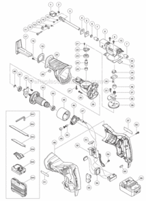 Page A Diagram and Parts List for CR18DSLP4  Hitachi Reciprocating Saw
